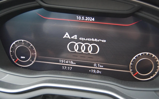 Audi A4 cena 73500 przebieg: 191500, rok produkcji 2018 z Polanica-Zdrój małe 407